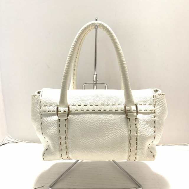 フェンディ FENDI ハンドバッグ レディース リンダバッグ,セレリア 8BR486 白 レザー【中古】20230727