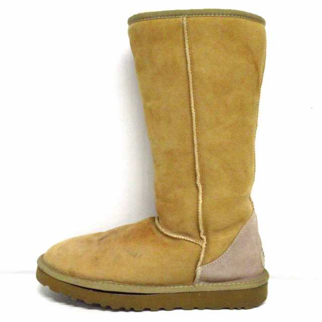 アグ UGG ロングブーツ 26 レディース - ベージュ ムートン【中古