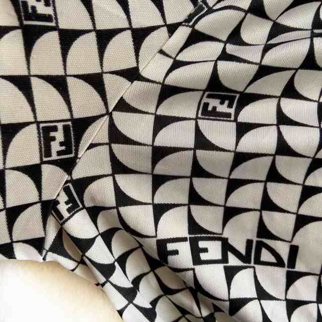 フェンディ FENDI 半袖ポロシャツ サイズ46 レディース - 白×黒