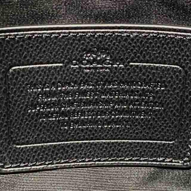 コーチ COACH ビジネスバッグ レディース - F54775 黒 レザー【中古