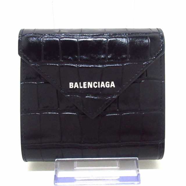 バレンシアガ BALENCIAGA 3つ折り財布 レディース 美品 ペーパー