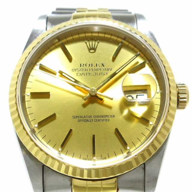 ロレックス ROLEX 腕時計 デイトジャスト 16233 メンズ SS×K18YG/21