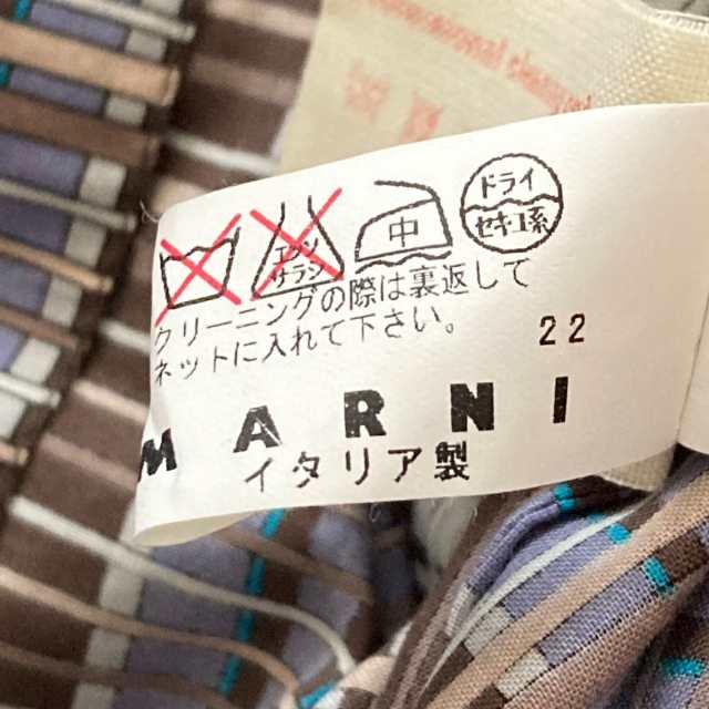 マルニ MARNI ワンピース サイズ40 M レディース ブルー×ライトグレー ...