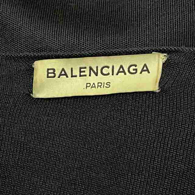 バレンシアガ BALENCIAGA カーディガン サイズ34 ユニセックス 美品 - 黒×アイボリー 長袖【中古】20230714