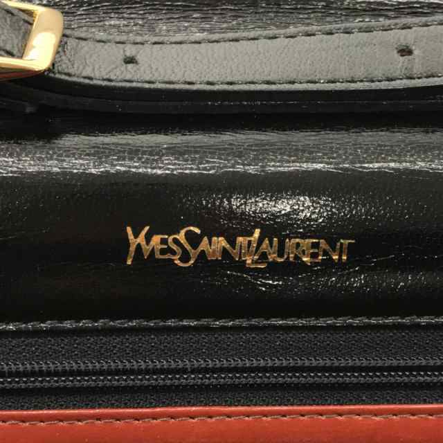 イヴサンローラン YvesSaintLaurent ショルダーバッグ レディース 黒 ストラップ着脱可 レザー【中古】20230802