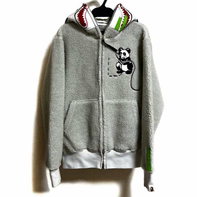 A BATHING APE ジップパーカー パンダ ボア フリース