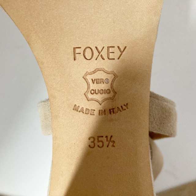 フォクシー FOXEY パンプス 35 1/2 レディース - ベージュ オープン
