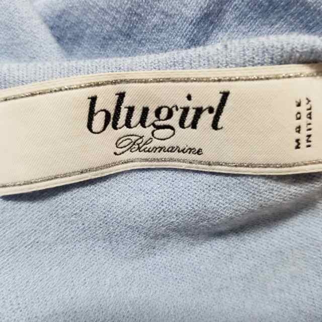 ブルーガールブルマリン BLUGiRL BLUMARINE 長袖セーター サイズI38 レディース 美品 - ライトブルー  フリル【中古】20230715