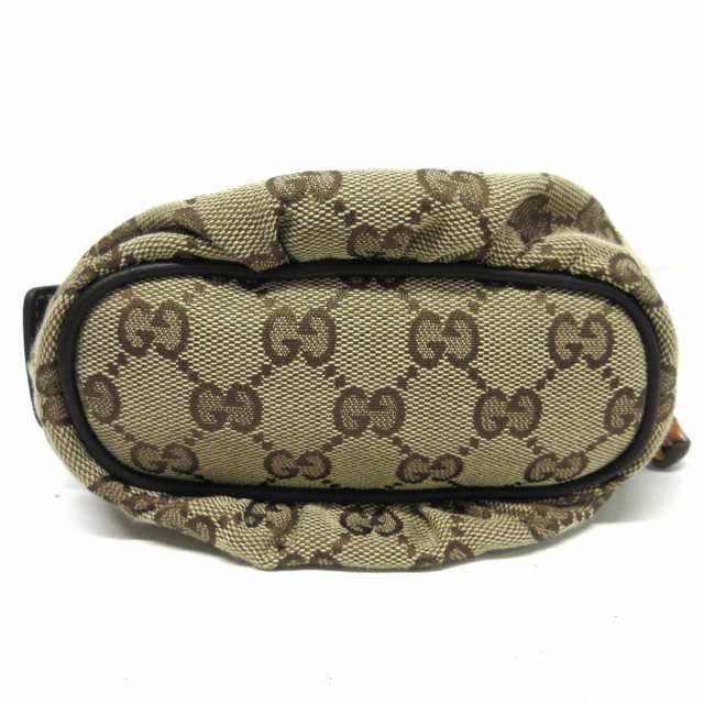 グッチ GUCCI ポーチ レディース 美品 バンブー/GG柄 246174 ベージュ