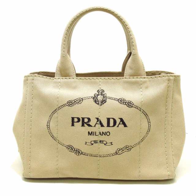 プラダ PRADA トートバッグ レディース CANAPA ベージュ キャンバス【中古】20230707｜au PAY マーケット