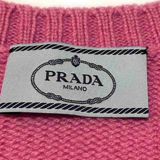 プラダ PRADA 長袖セーター サイズ36 S レディース - ピンク Vネック/カシミヤ【中古】20230719