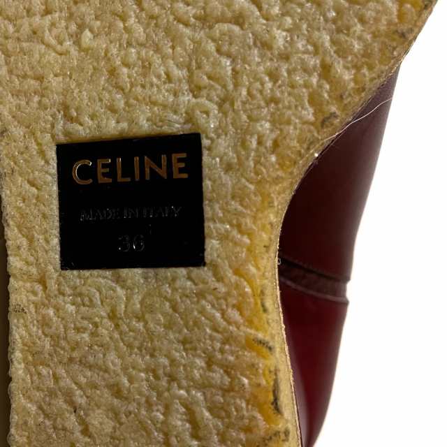 セリーヌ CELINE ショートブーツ 36 レディース 美品 - ボルドー