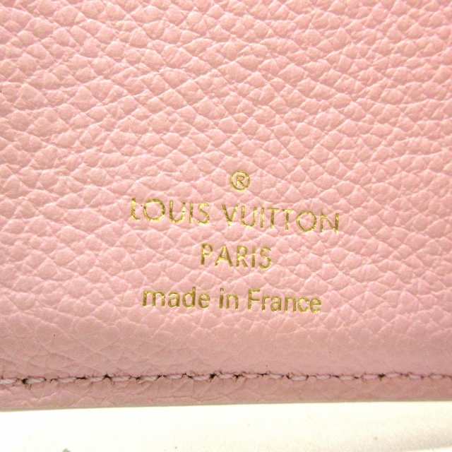 ルイヴィトン LOUIS VUITTON 2つ折り財布 モノグラム・アンプラント レディース ポルトフォイユクレア M81529  ローズ【中古】20230925