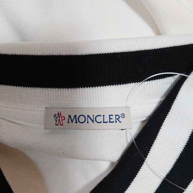 モンクレール MONCLER 半袖ポロシャツ サイズXS メンズ - 白×黒【中古 ...