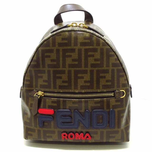 FENDI フェンディ ズッカ リュックサック ブラック ブラウン