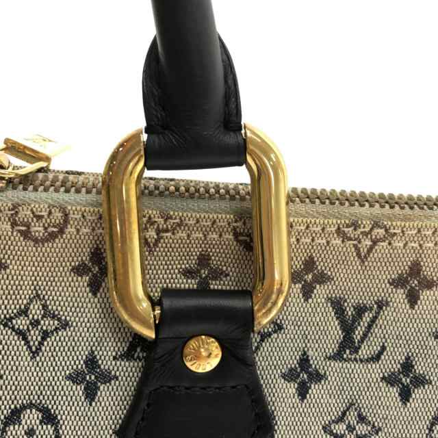 ルイヴィトン LOUIS VUITTON ハンドバッグ モノグラムミニ レディース アルマロン M92205 ブルー  コットン、レザー【中古】20230817