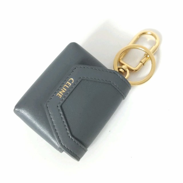 セリーヌ CELINE キーホルダー(チャーム) レディース 美品 - ダークグレー バッグ モチーフ/キーリング付き  レザー【中古】20230822｜au PAY マーケット