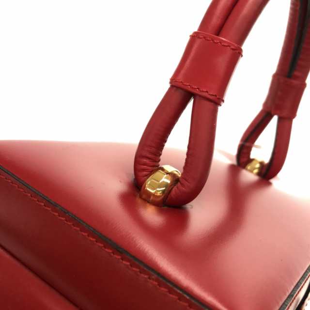 ロエベ LOEWE バニティバッグ レディース - レッド レザー【中古