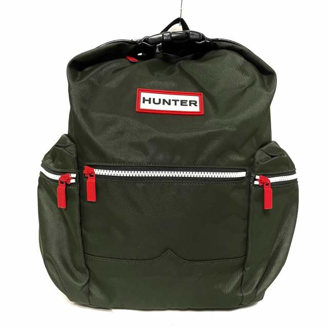 ハンター HUNTER リュックサック レディース 美品 - ダークグレー×黒