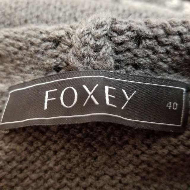 フォクシー FOXEY カーディガン サイズ40 M レディース - グレー ...