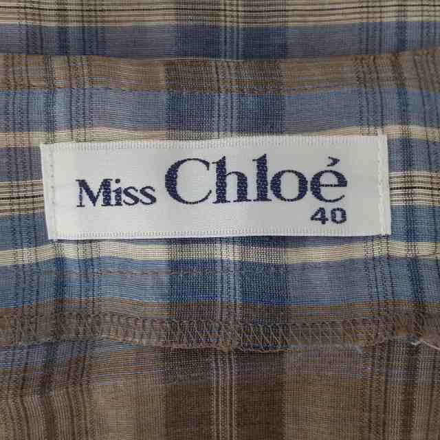 クロエ MISS CHLOE ワンピース サイズ40 M レディース 美品 - グレーベージュ×ブルーグレー×アイボリー【中古】20230723