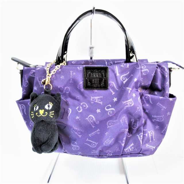 アナスイ ハンドバッグ エナメル パープル ANNA SUI - ハンドバッグ