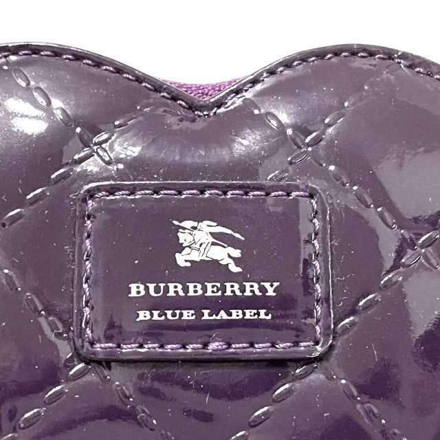 バーバリーブルーレーベル Burberry Blue Label コインケース レディース - パープル エナメル（レザー）【中古】20230804