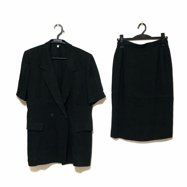ヨシエイナバ   スカートスーツ レディース 美品   黒 半袖