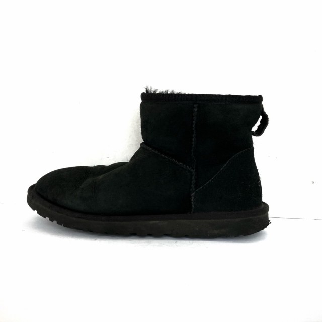 アグ UGG ショートブーツ 23 レディース - 5854 黒 ムートン【中古