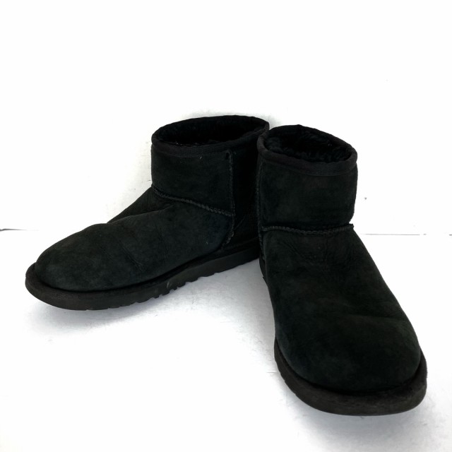 アグ UGG ショートブーツ 23 レディース - 5854 黒 ムートン【中古