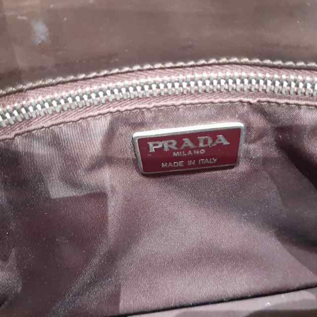 プラダ PRADA ショルダーバッグ レディース - ブラウン レザー×プラスチック【中古】20230822