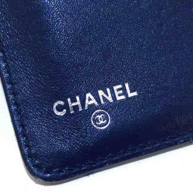 シャネル CHANEL 長財布 レディース ビコローレ ブルー ココマーク