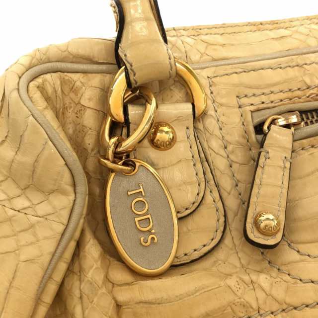 トッズ TOD'S ハンドバッグ レディース アイボリー パイソン【中古