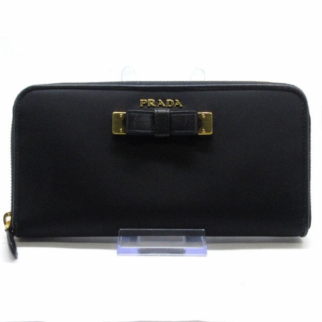 プラダ PRADA 長財布 レディース 美品 - 1ML506 黒 ラウンドファスナー