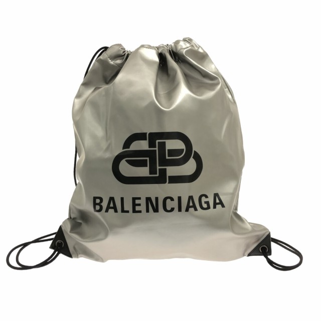 バレンシアガ BALENCIAGA リュックサック レディース BBエクスプローラー 593648 シルバー×黒  化学繊維×レザー【中古】20230817｜au PAY マーケット