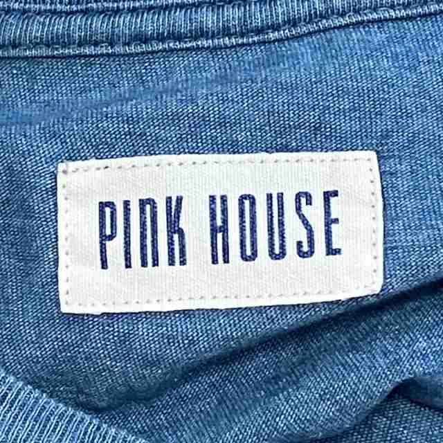 ピンクハウス ワンピース レディース 美品 - ブルー×白×マルチ クルー
