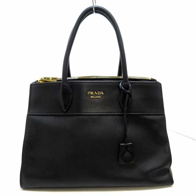 プラダ PRADA トートバッグ レディース パラディグムバッグ 黒 サフィアーノレザー×シティカーフ【中古】20230805｜au PAY マーケット