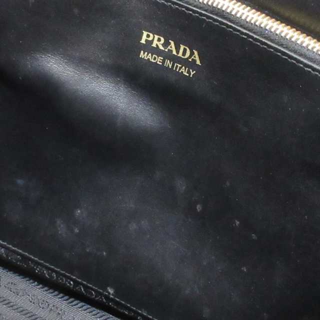 プラダ PRADA トートバッグ レディース パラディグムバッグ 黒 サフィアーノレザー×シティカーフ【中古】20230805