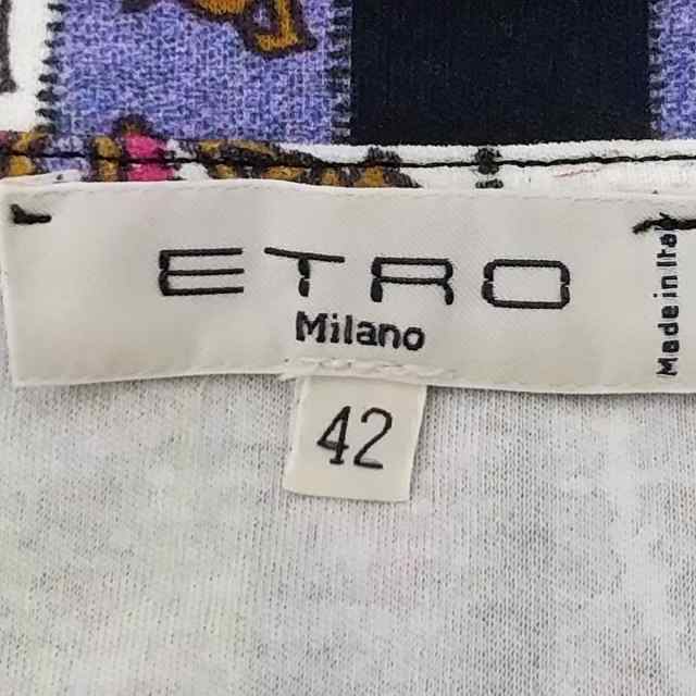 エトロ ETRO ワンピース サイズ42 M レディース 美品 - アイボリー×黒