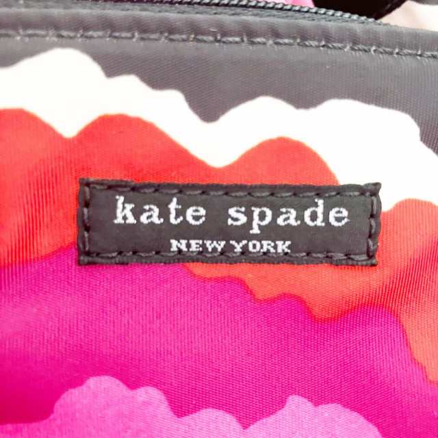 ケイトスペード Kate spade ショルダーバッグ レディース 黒×ピンク×マルチ マザーズバッグ ナイロン×レザー【中古】20230903