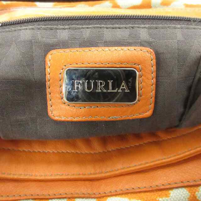 フルラ FURLA ハンドバッグ レディース オレンジ×ベージュ×ダーク