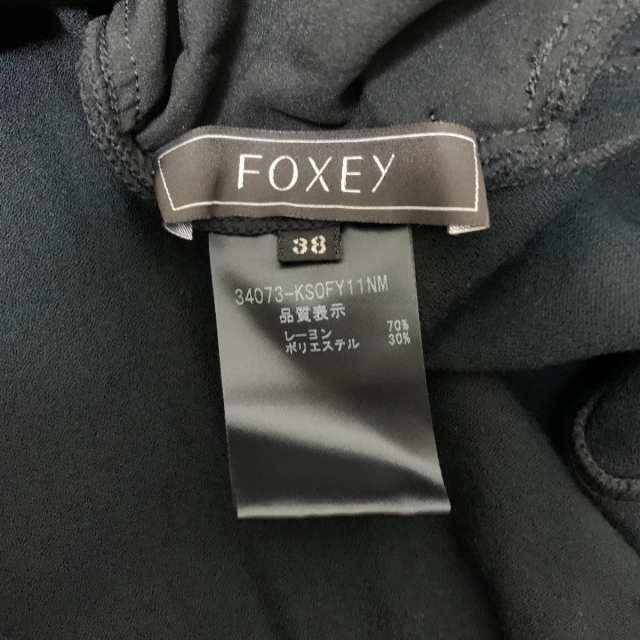 フォクシー FOXEY ワンピース サイズ38 M レディース 美品 - 黒×白 V ...