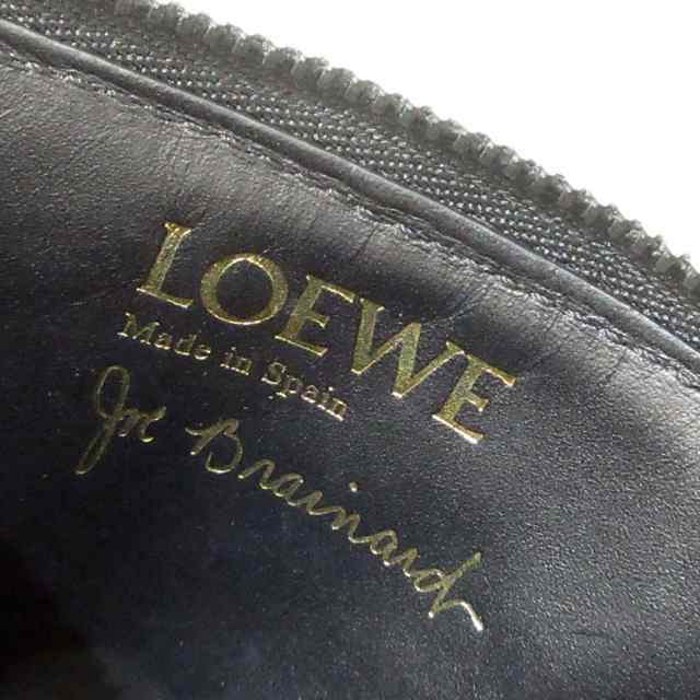 ロエベ LOEWE コインケース レディース 美品 - 黒×白 Joe Brainard