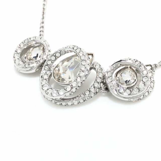 スワロフスキー SWAROVSKI ネックレス レディース 美品 - スワロフスキークリスタル×金属素材  クリア×シルバー【中古】20230921｜au PAY マーケット