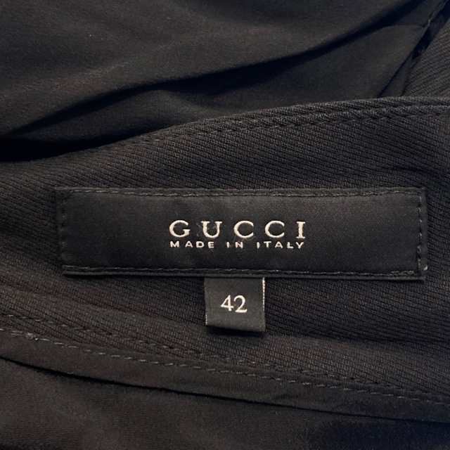 グッチ GUCCI スカート サイズ42 M レディース - 黒 ひざ丈【中古