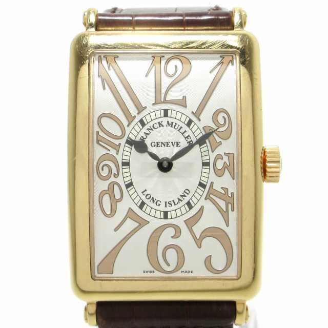 フランク・ミュラー FRANCK MULLER ロングアイランド レリーフ 1300SCRELIEF K18PG/革ベルト 自動巻き メンズ 腕時計