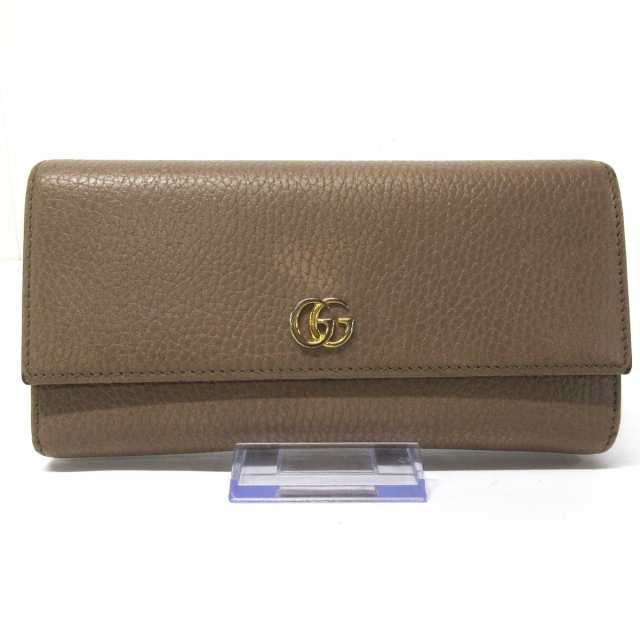 グッチ GUCCI 長財布 レディース GGマーモント/ダブルG コンチネンタルウォレット 456116 ベージュ  レザー【中古】20230805｜au PAY マーケット