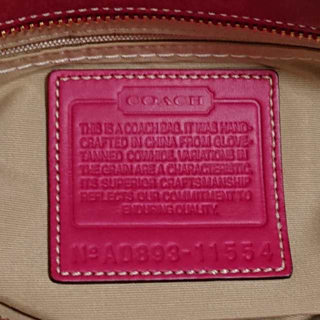 COACH｜コーチ｜マデリントートバッグ｜レッド仕事