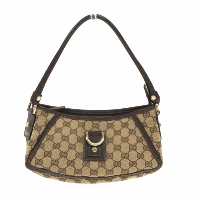 グッチ GUCCI ショルダーバッグ レディース アビー,GG柄 130939 ベージュ×ダークブラウン  ジャガード×レザー【中古】20230818｜au PAY マーケット