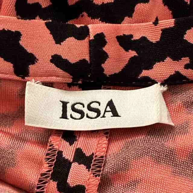 イッサロンドン ISSA ワンピース サイズUS4 S レディース - ピンク×黒